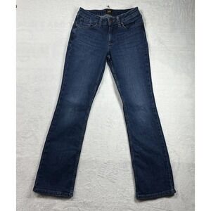 Lee Jeans Women's 20W Blue Denim Stretch‎ Slim Classic Straight Zip Fly - 27X30